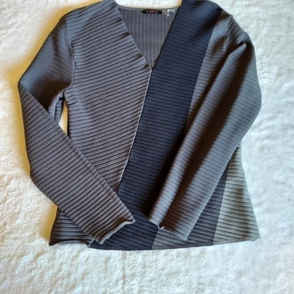 Cyrus Black Gray‎ Color Block Ribbed Knit - Picture 8 of 8